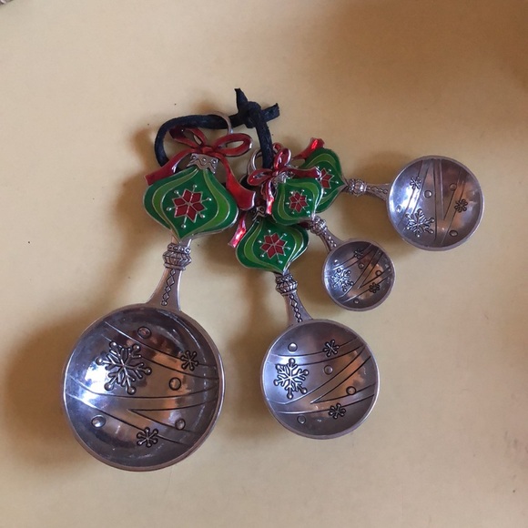 Vintage Christmas Measuring spoons baking cooking Holiday Decor great condition - Picture 7 of 9